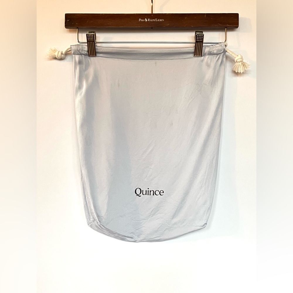 Quince Soft Gray Drawstring Pouch - Picture 8 of 8